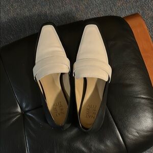 Naturalizer Black and Cream Flats with Textured Fabric